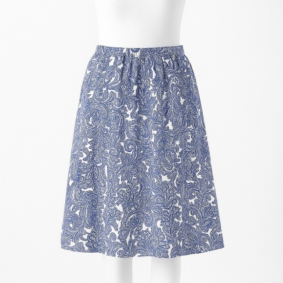 Jones New York Blue White Paisley Skirt Women's Size Large NWT - Picture 2 of 16
